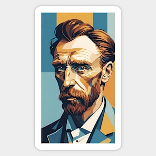 Van Gogh's Vision: Portrait Illustration Magnet